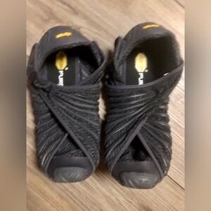 Vibram Black Strappy Footwear